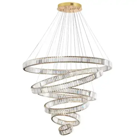 5015/260L L-VISION ODL23 589 золотой/прозрачный металл/хрусталь Люстра LED 260W 4000K 26000Лм VEKIA