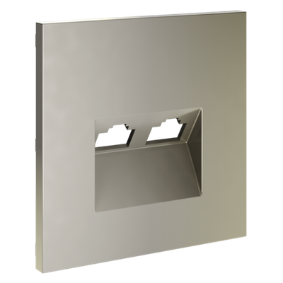 VLS001404 Накладка для розетки компьютерной двойной RJ45+RJ45 кат.6, S70 (шелк). (ТМ Maytoni)