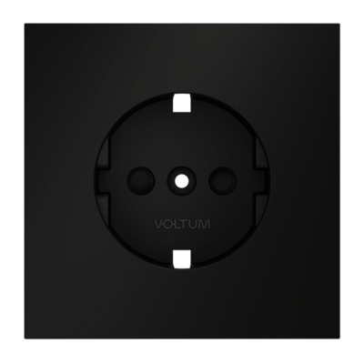 VLS000708 Накладка для розетки с заземлением и защитными шторками, S70 (черный матовый). (ТМ Maytoni)