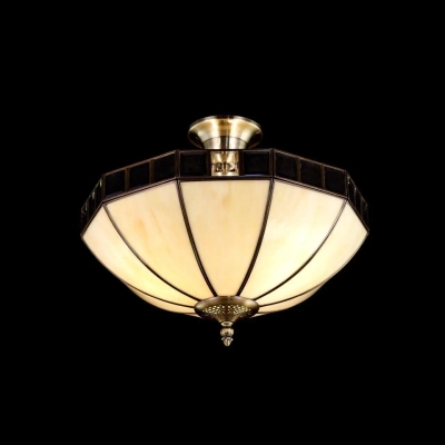 Citilux Шербург-1 CL440141 Люстра витражная потолочная Бронза