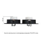 Точечный встраиваемый светильник Arte Lamp TARF A2168PL-2BK, 2хGU10