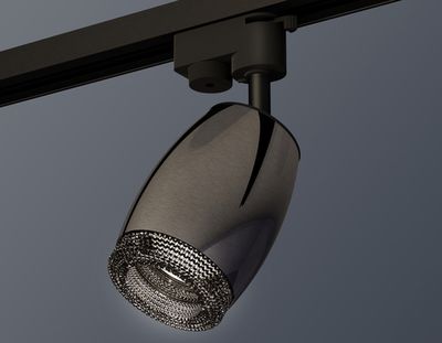 Комплект трекового однофазного светильника с композитным хрусталем XT1123005 DCH/SBK/BK черный хром/черный песок/тонированный MR16 GU5.3 (A2521, C1123, N7192)