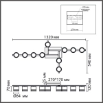 8303/10C COMFI LN26 237 белый, металл Светильник потолочный GX53 LED 10*7W 220V AGNIA