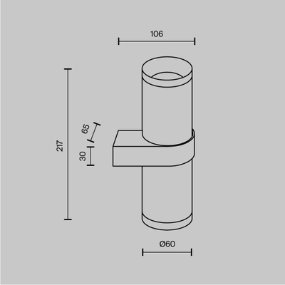 Настенный светильник (бра) Фокус Дизайн / Focus Design GU10х2, C069WL-02B. TM Maytoni