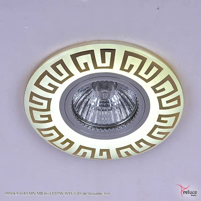 09504-9.0-001MN MR16+LED3W WH/GD светильник точечный Reluce, GU5.3х1