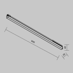 Уличный трековый светильник Базис / Basis Exility IP 3000К 24Вт 120° черный, O-TR02-1-S-24WB3K. TM Maytoni