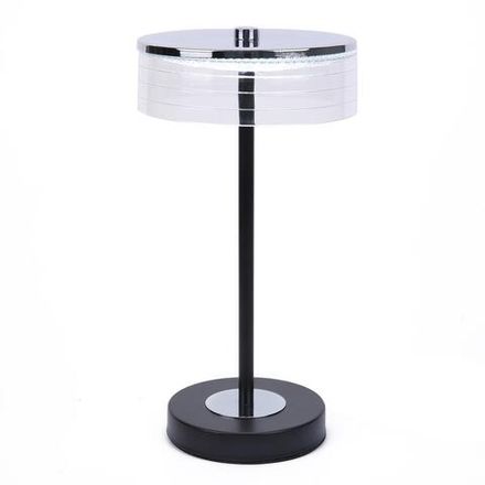 8203/1TL LEDIO LN25 серебро/черный/прозрачный, металл/акрил Настольная лампа LED 7W 400К 220V SATIANA