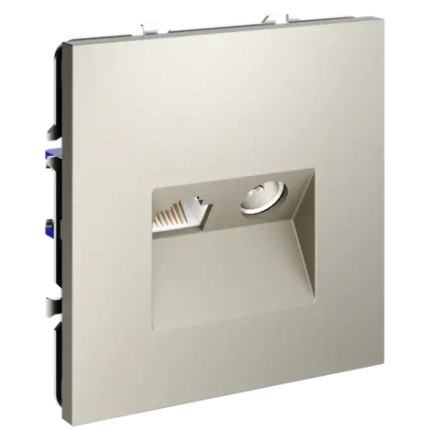 VLS060703 Розетка телевизионная встраиваемая VOLTUM S70 TV+RJ45 кат. 6, (кашемир). (ТМ Maytoni)