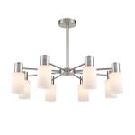 8099/8C COMFI LN25 75 никель/белый металл/стекло Люстра потолочная Е14 8*40W 220V MAVE