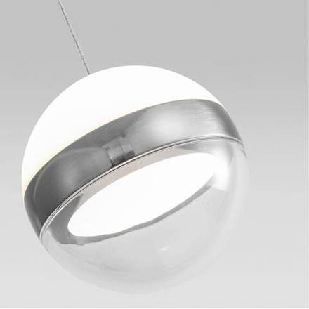 5037/9L L-VISION ODL24 389 никель/прозрачн/молочный/металл/акрил Подвес LED 9W 4000K 480лм RONI