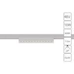Магнитный трековый светильник Arte Lamp OPTIMA A7288PL-1WH, LED