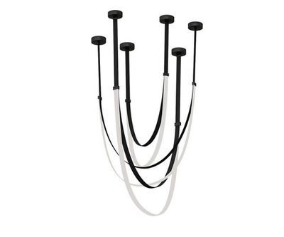 07689A-150+180+210,19 Подвес Лирд черный h150+180+210 Led 256W (4000K)