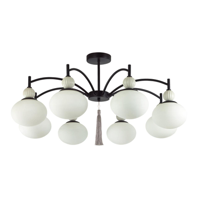 8273/8C NEOCLASSI LN26 041 черный/серый/белый, металл/керамика/стекло Люстра потолочная Е14 8*40W 220V GLORIYA
