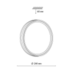 7604/CL PALE SN 124 Светильник пластик/белый/венге/хром LED 30Вт 4000К D280 IP43 TROSTO