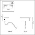 3868/8WL HIGHTECH ODL19 406 св.дерево/дерево Настен. светильник LED 8W 560Лм 3000К USB зарядка WOODY