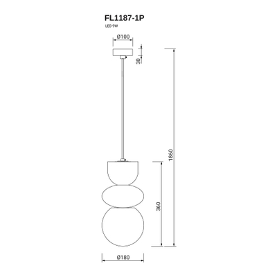 Подвесной светильник Triade FL1087-1P, LED