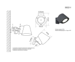 Настенный светильник уличный Верта серый с регулировкой наклона w10*13 h9 Led 12w (3000K)