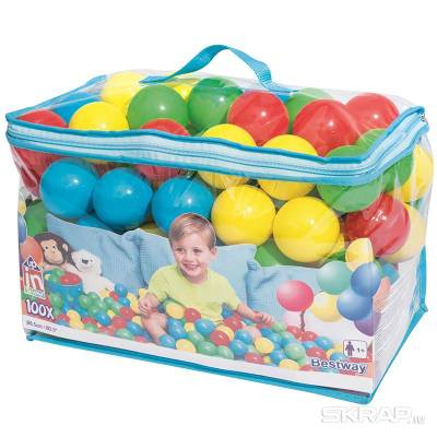 Шарики для игр Splash & Play 100шт, 6,5 см 52027 Bestway