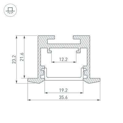 Профиль SL-LINE-3523-F-2500 WHITE (Arlight, Алюминий)