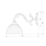Классическое бра со стеклянным плафоном 60106/1 античная бронза, E27х1