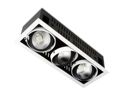 Карданный встраиваемый светодиодный светильник T813 BK/CH 3*12W 4200K