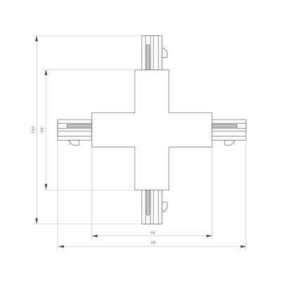 Коннектор крестовой LGD-4TR-CON-X-WH (C) (Arlight, IP20 Пластик, 3 года)