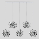 L5PL721134 Подвес пятерной линейный EXTRA 5x3x5W(led) G9 (721134 - 5 + 572164 -1) ХРОМ Lightstar