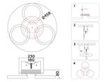 Светильник светодиодный потолочный FA3838/3 WH белый 42W 3000K-6400K+RGB D458*80 (ПДУ РАДИО 2.4G)