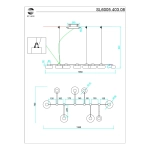 SL6005.403.08 Светильник подвесной ST-Luce Черный/Дымчатый, Прозрачный LED 8*3W 3000K