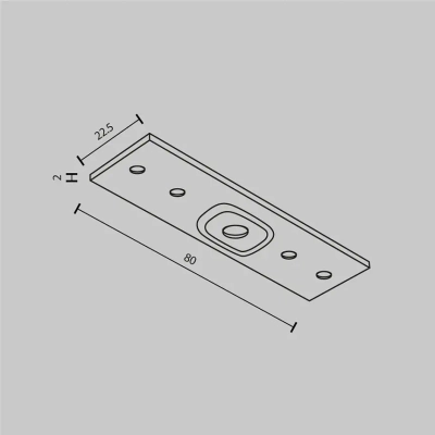 Коннектор прямой Exility накладной белый, TRA034C-21W. TM Maytoni