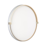 7646/DL PALE SN 189 Светильник пластик/белый/золотой LED 48Вт 4000К D390 IP43 OLIDI WHITE