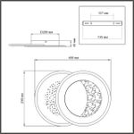 7740/60L MITRA LED SN Светильник металл/акрил/белый LED 60Вт 3000-6000К 400x290 IP20 пульт ДУ STARS