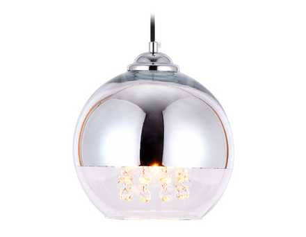 Подвесной светильник со сменной лампой TR3601 CH/CL хром/прозрачный E27 max 40W D200*1000