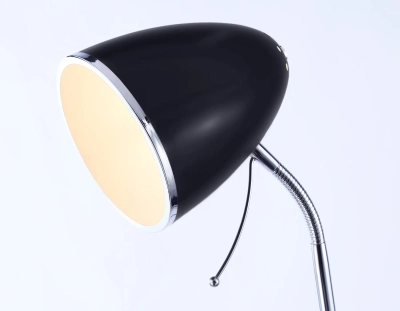 Светильник напольный с выключателем на проводе TR97681 BK черный E27 max 40W D150*1540