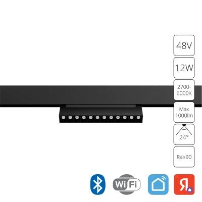 Магнитный трековый светильник Arte Lamp LINEA SMART A4696PL-1BK, 1хLED