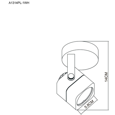Трековый светильник Arte Lamp LENTE A1314PL-1WH, 1хGU10