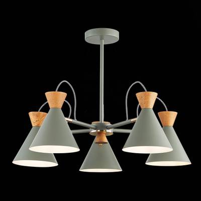 SLE125112-05 Люстра потолочная Серый, Золотой/Серый, Темное дерево E14 5*40W