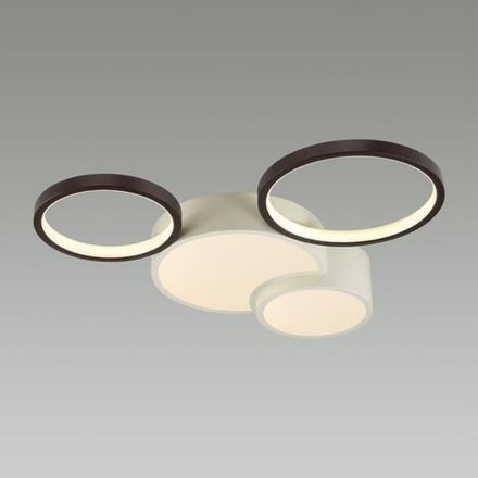 5253/64CL LEDIO LN23 089 белый, черный Люстра потолочная диммир. с ДУ LED 64W 4224Лм 220V NORBERT