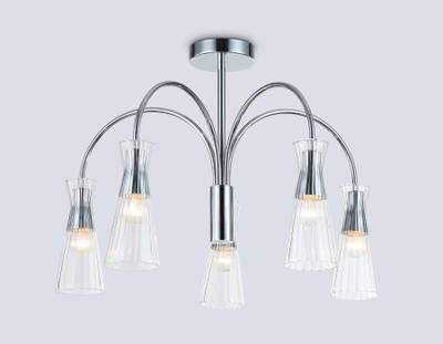 Светильник на штанге LH55651/5 СH/CL хром/прозрачный E14*5 max 40W D600*440