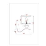 Бра Arte Lamp ALHENA A4091AP-1CC, 1хE14