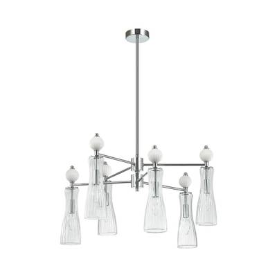 8268/6 NEOCLASSI хром/белый/прозрачный, металл/керамика/стекло Люстра Е14 6*40W 220V EMILY