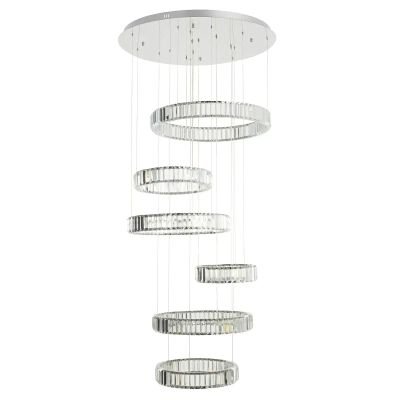 Citilux Чезаре CL338661 LED Люстра хрустальная с пультом Хром