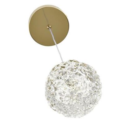 8080/1A LEDIO LN25 000  золото/прозрачный металл/акрил Подвесной светильник LED 1*3W 220V TRINO
