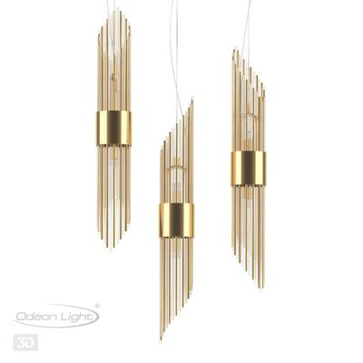 4847/2 HALL ODL21 670 золото/металл/стекло Подвес G9 2*40W FLAMBI