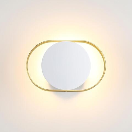 4246/7WW HIGHTECH ODL21 187 бел/золотист/металл Настенный светильник IP20 LED 7W 560Лм 3000K MONDY