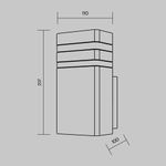 Настенный светильник (бра) Unter den Linden E27х1, IP54, O578WL-01B. TM Maytoni