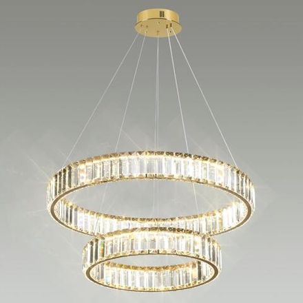 5015/60L L-VISION ODL23 607 золотой/прозрачный металл/хрусталь Люстра LED 60W 4000K 6000Лм VEKIA