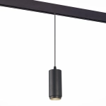 ST357.433.06 Магнитный трековый светильник подвесной ZOOM Черный LED 1*6W 3000K 667Lm Ra>80 10-60° IP20 D60xH120 48V