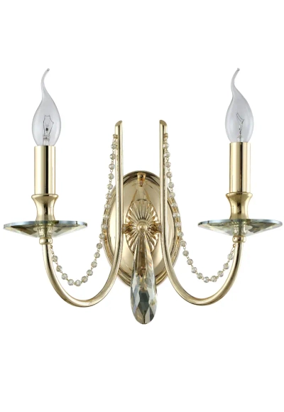 Бра Crystal Lux VICTORIA AP2 GOLD/AMBER 3340/402