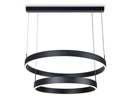 Светильник светодиодный подвесной с пультом FA6618/2 BK черный 119W D600/800*750 (ПДУ РАДИО 2.4G)